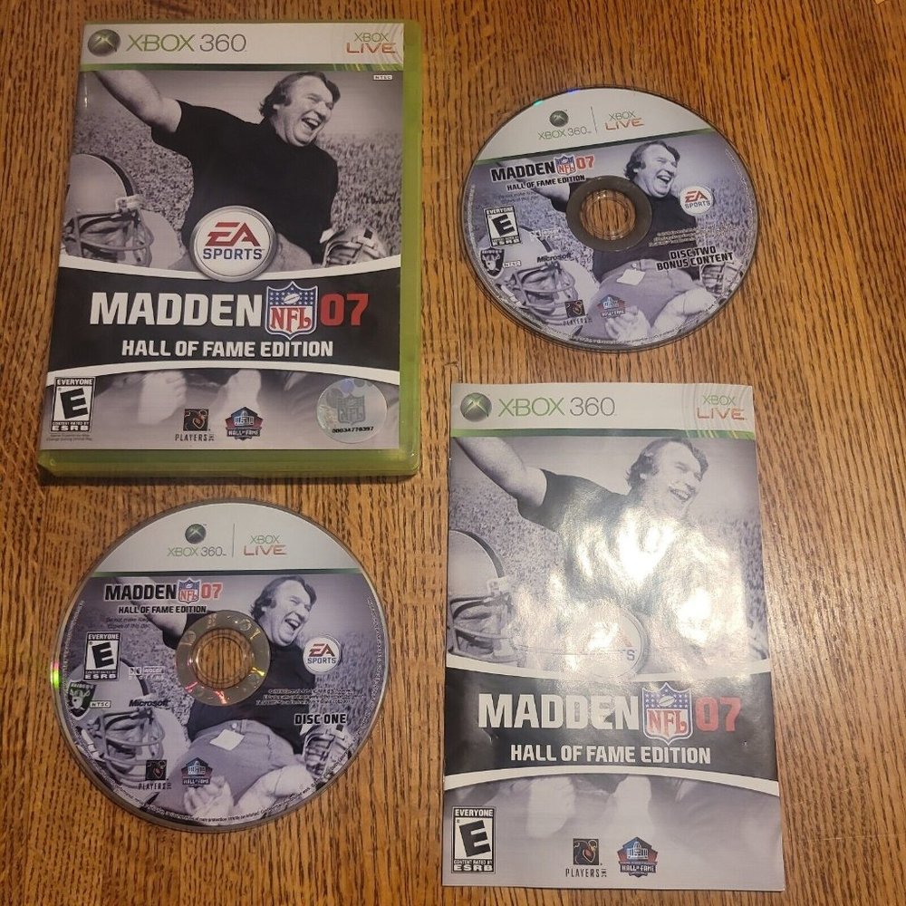 MADDEN NFL 07 - HALL OF FAME EDITION (Microsoft Xbox 360, 2006) Manual Included
